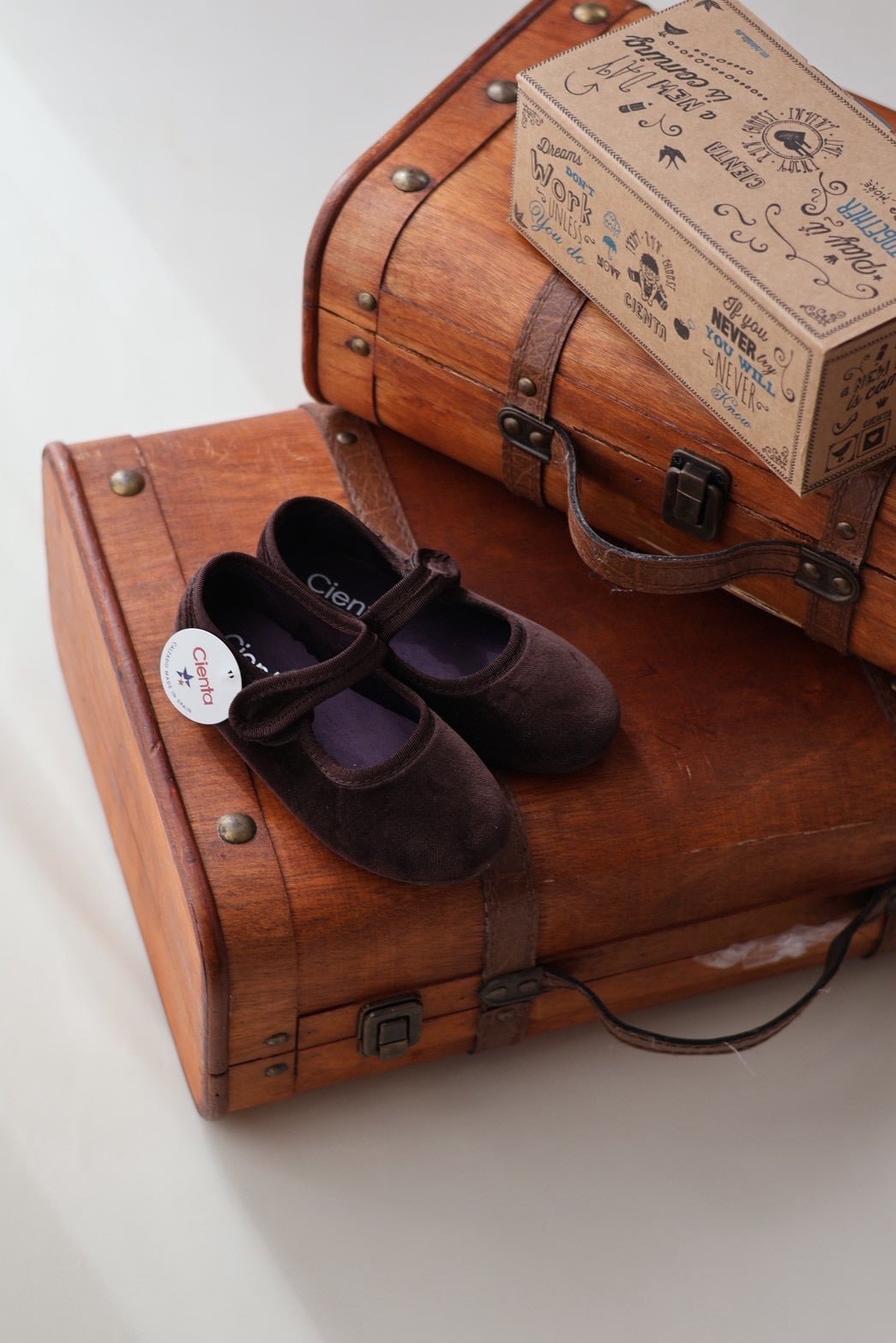 【即納】cienta / Velour Onestrap / Marron (Brown)
