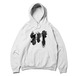 川 biglogo hoodie 淡灰×黒
