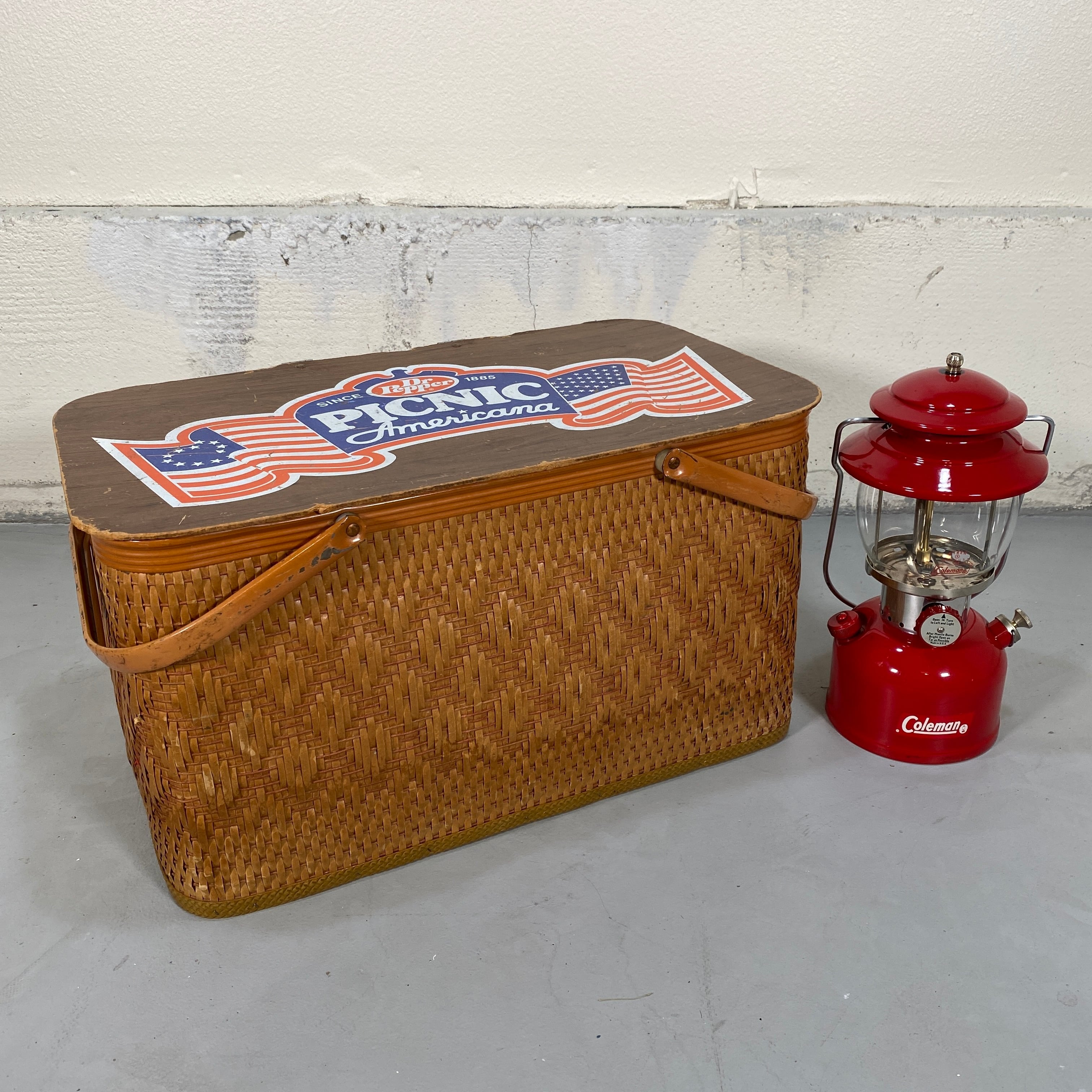 #280【1970年代製造】Dr Pepper 希少品 ビンテージ ピクニックバスケット | VINTAGE RUSH powered by BASE