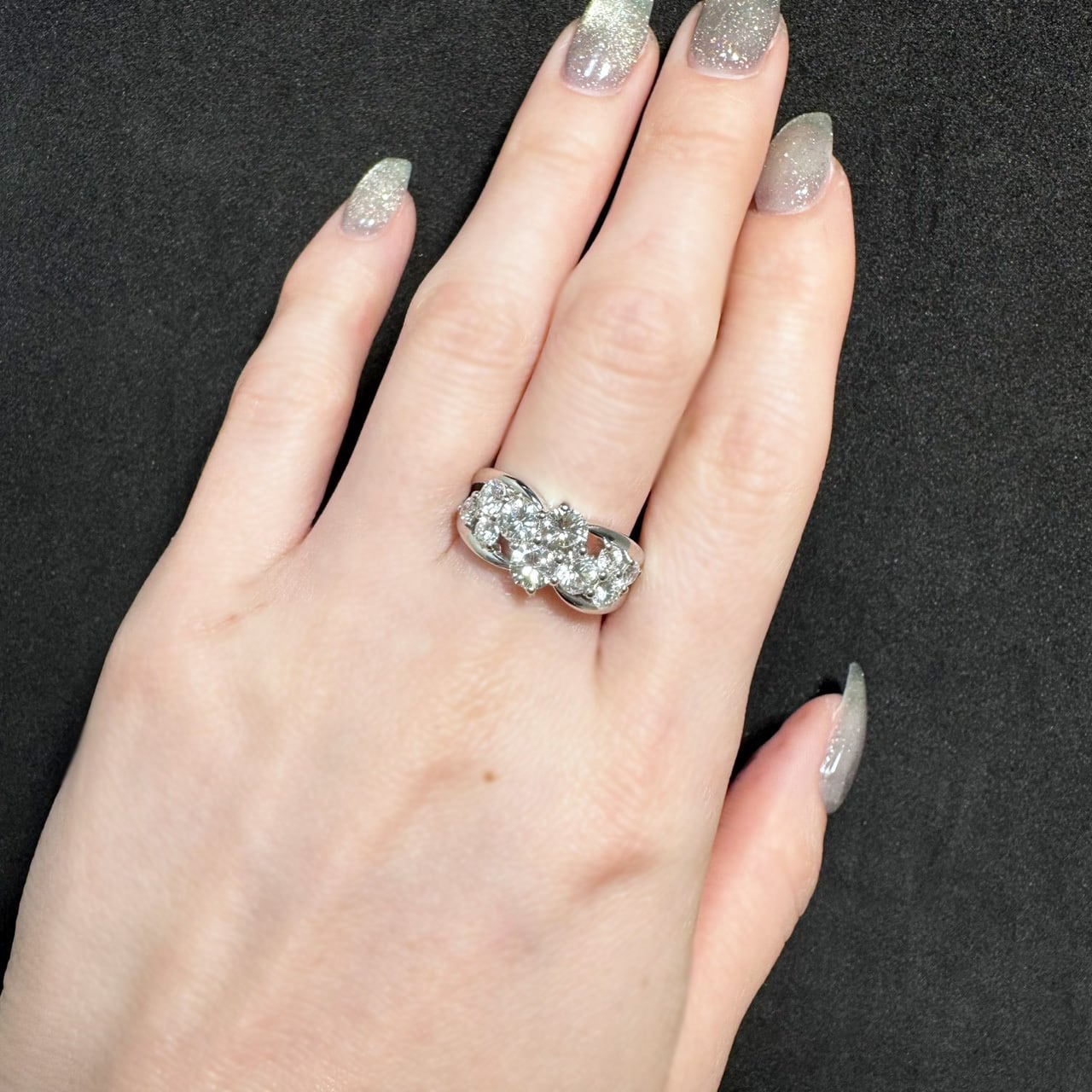 Pt900 2.025ct ダイヤモンド クラスター リング | カオキ | 日本最大級