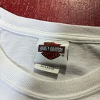 10s HARLEY-DAVIDSON ロンTee スカルフレイム　白　ハーレー