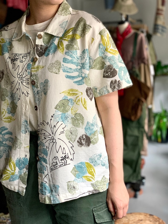 90’s old “s/s Hawaiian shirts” cotton