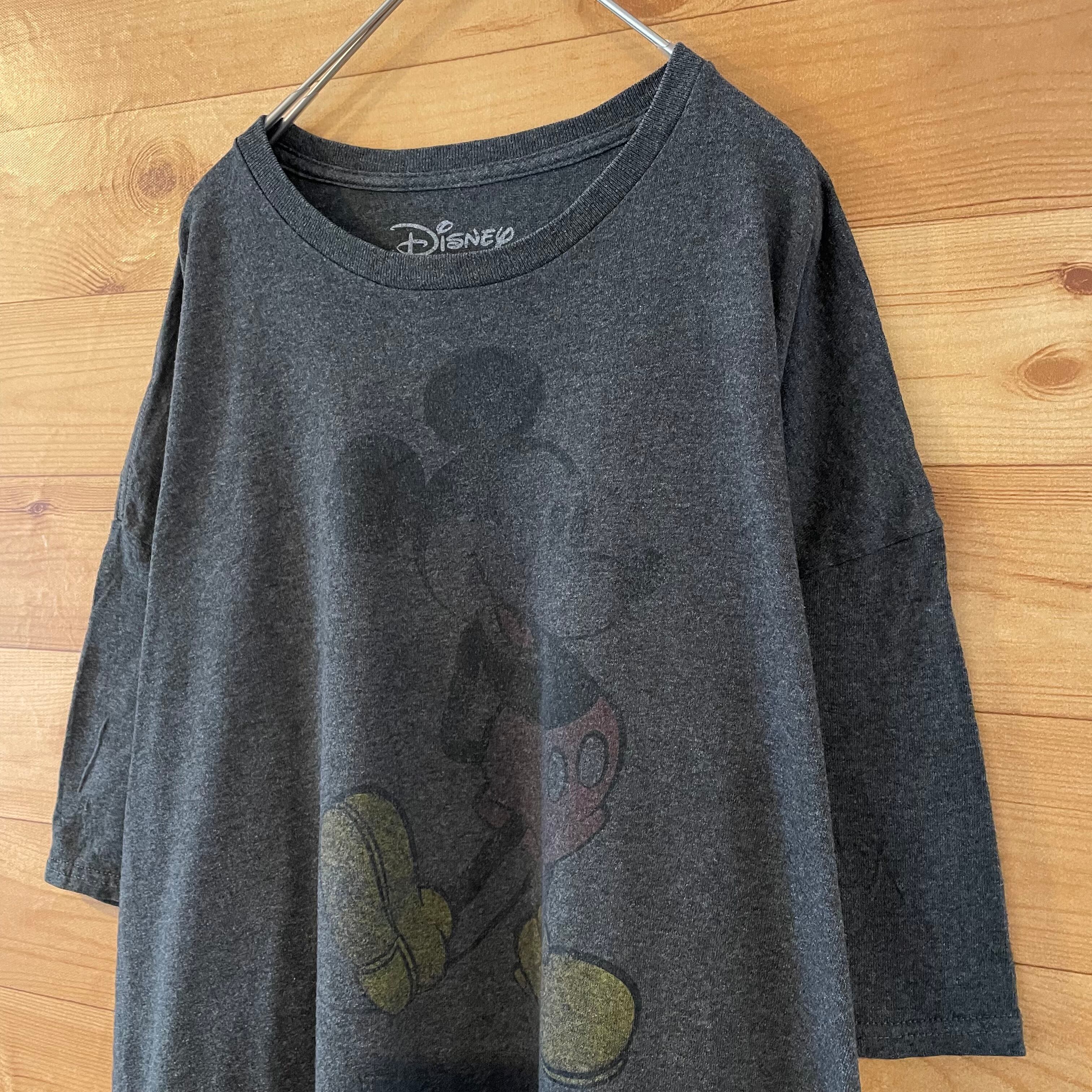 Disney】ミッキーマウス プリント Tシャツ XXL ビッグサイズ 大きい ...