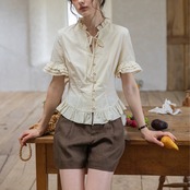 Châtelaine Frill Silhouette Blouse F0743