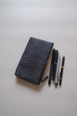 【20cm】Hand-woven Long pouch / 銀河#02