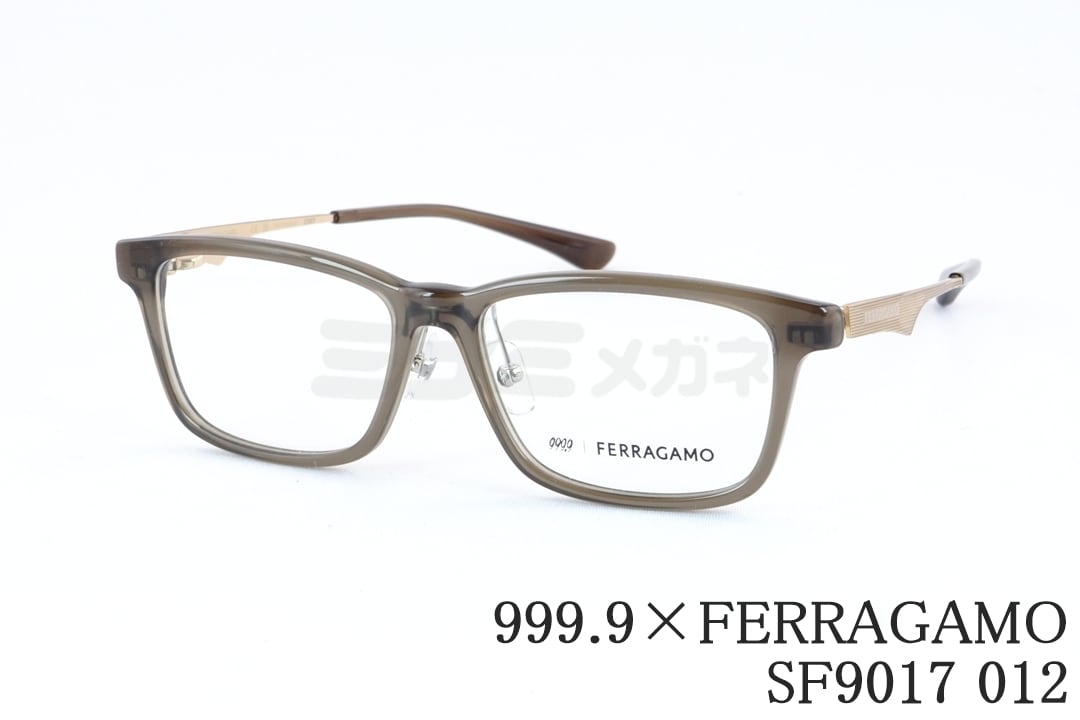999.9×Ferragamo クリア メガネ SF9017 012 コラボモデル アジアン