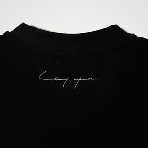 UNISEX T-SHIRT（OVERLAP LOGO）/ BLACK
