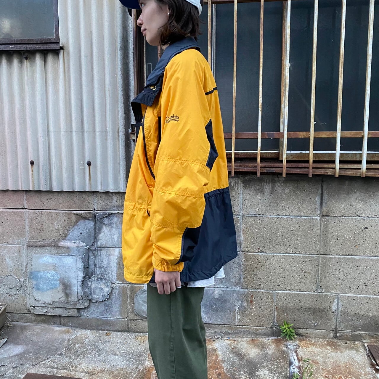 00年代 Columbia コロンビア Fire Ridge ハイネック マウンテンジャケット レディースXL相当 メンズL相当 古着 00s ヴィンテージ ビンテージ ナイロンジャケット 切替 イエロー 黄色【アウトドアジャケット】 | cave 古着屋【公式】古着通販サイト powered by