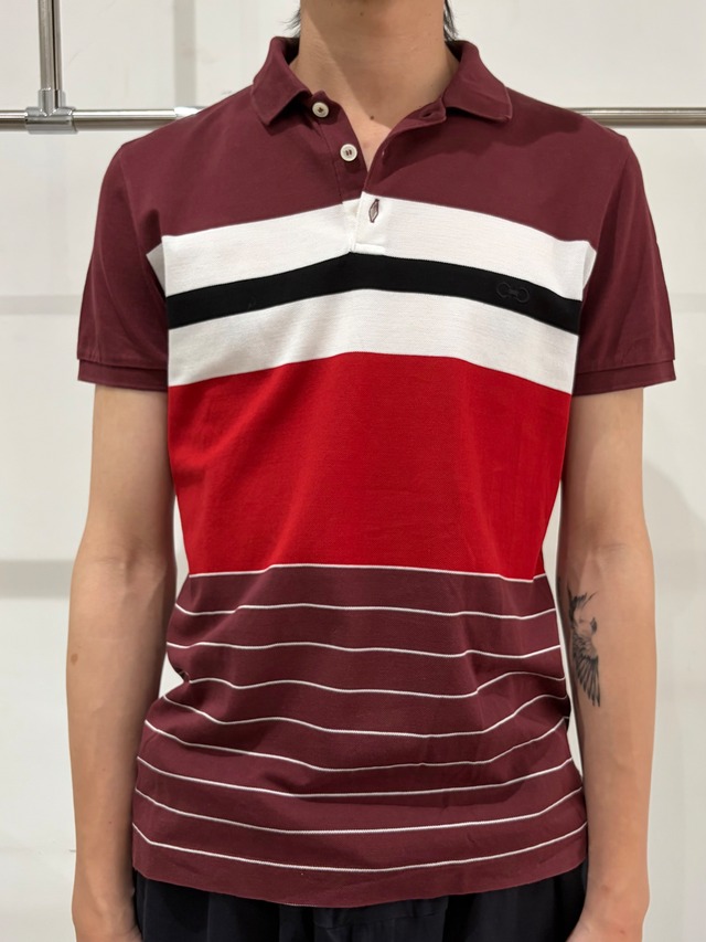 【Salvatore Ferragamo】switching border polo shirt