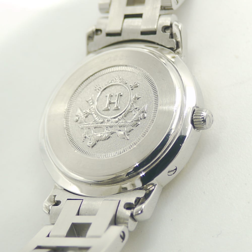 HERMES エルメス クリッパー 腕時計 CL4.220 クォーツ イエロー文字盤