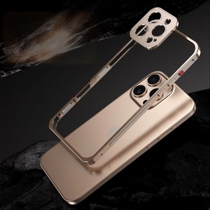 ◆iPhone 16/15/14/13/Pro/Pro Max/Plus/e◆Lock Metal Frame + Camera Cover Case / ロック メタルフレーム + カメラ カバー スマホケース