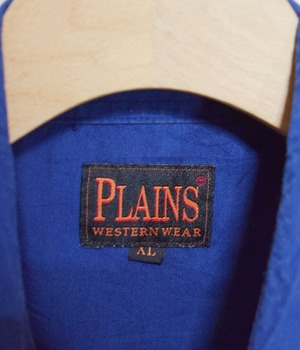 Vintage 90s XL Plains Western wear -Blue-