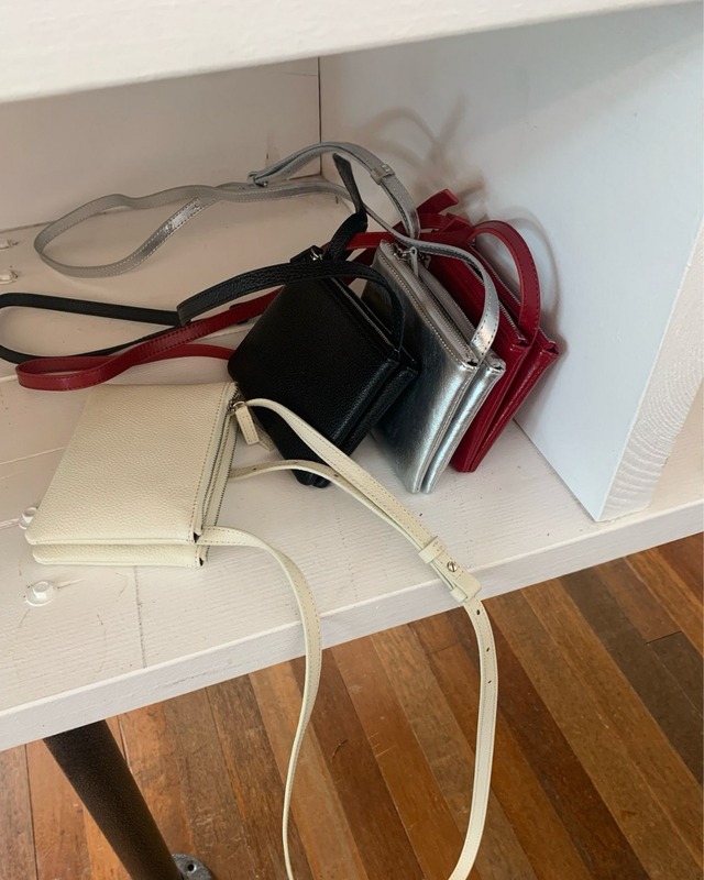 ツインミニレザーショルダーバッグ