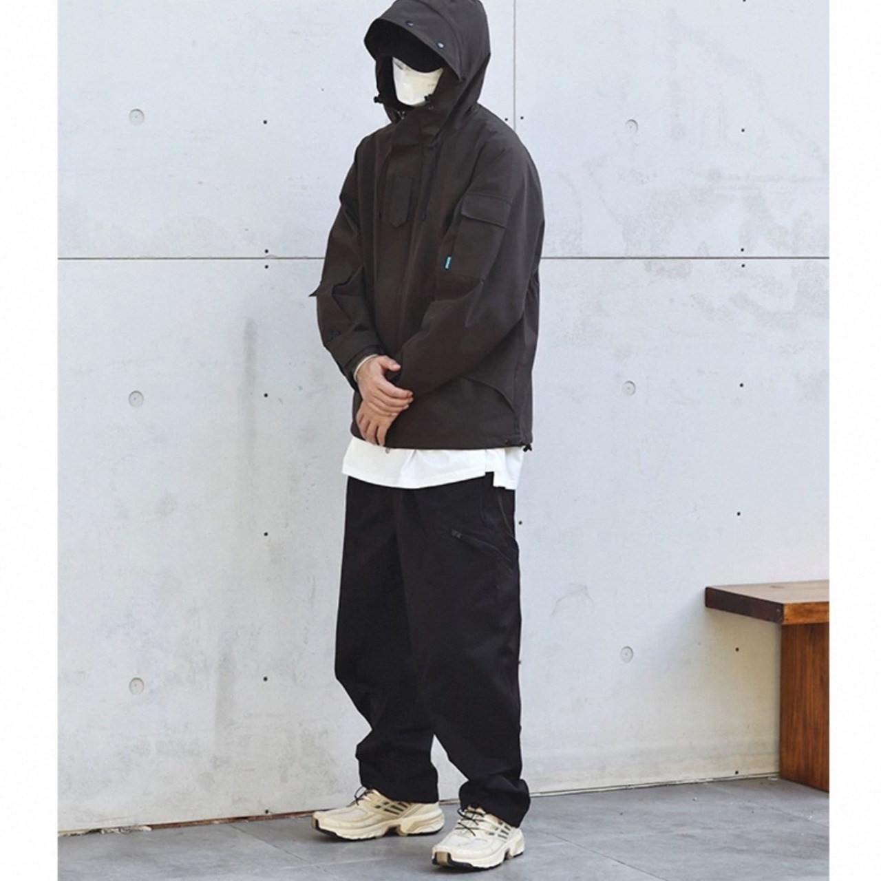 Tapered silhouette zipper pocket pants 0299 - 9