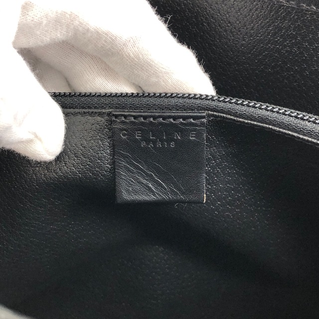 CELINE セリーヌ マカダム トートバッグ ブラック ブラゾン型押し PVCレザーvintage ヴィンテージ オールド  cay5vs