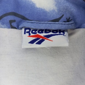 90s　リーボック　スタンドカラー　ジャケット　ソフトシェル　総柄　柄物　ユーロ