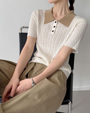 Bicolor Cable Knit