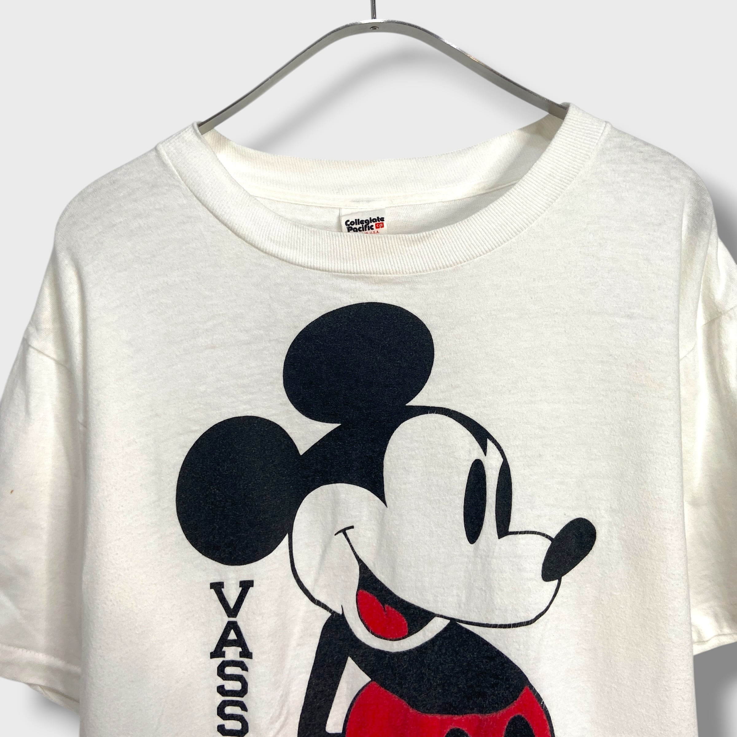 80s 90s ミッキーマウス キャラクターTシャツ 大判 L USA製 白 | 古着