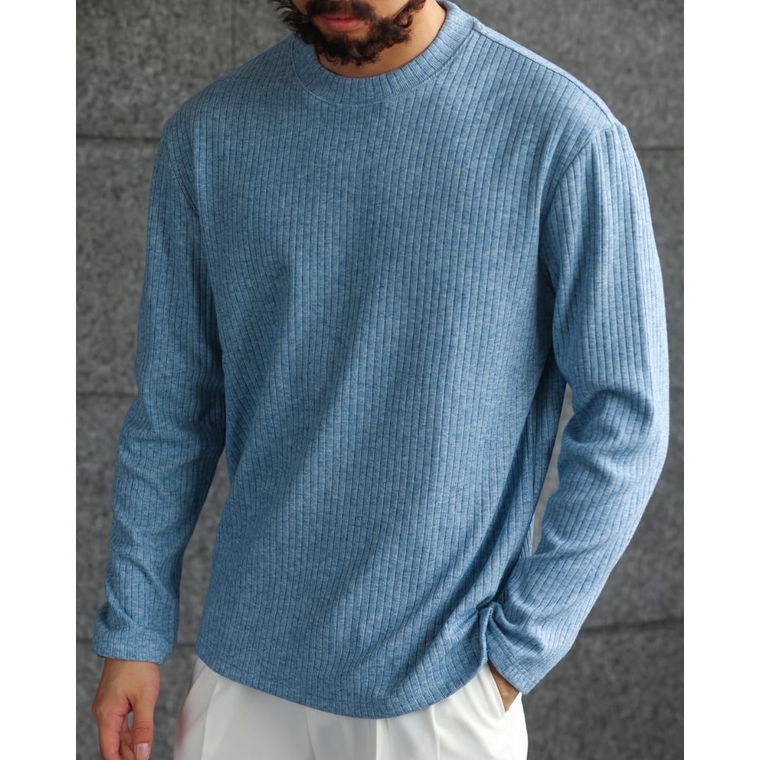 アメリカン リブ編みストレッチニットソー S2223