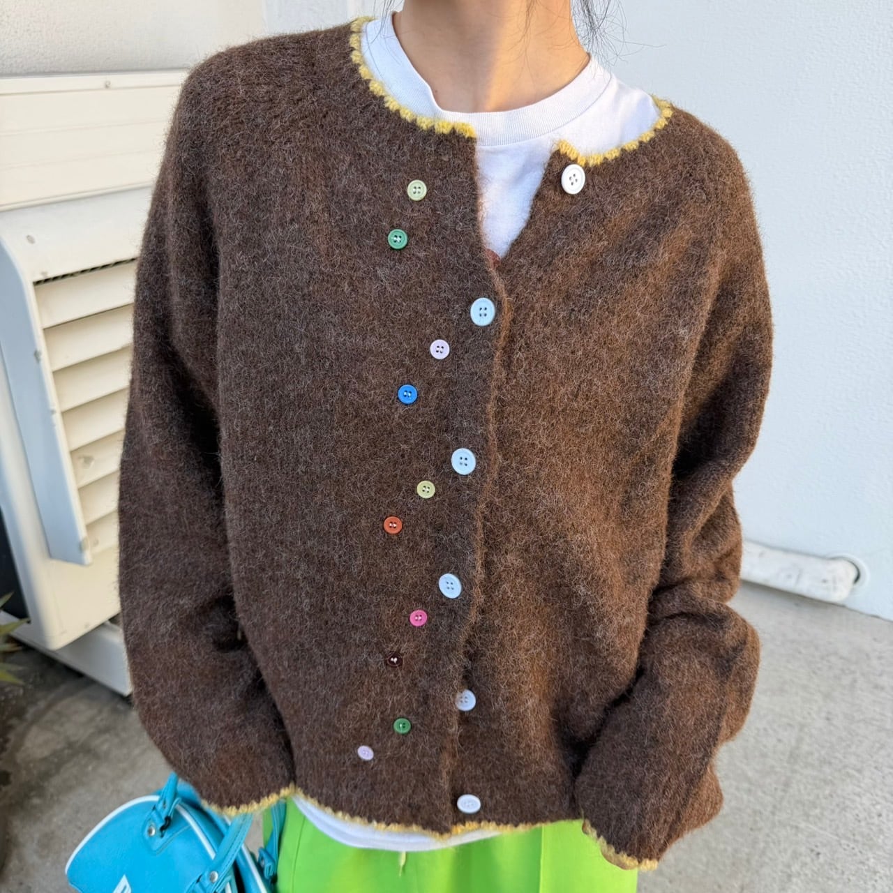 マルチカラーボタン リラックスカーディガン_LN03742 | lanan(ラナン)