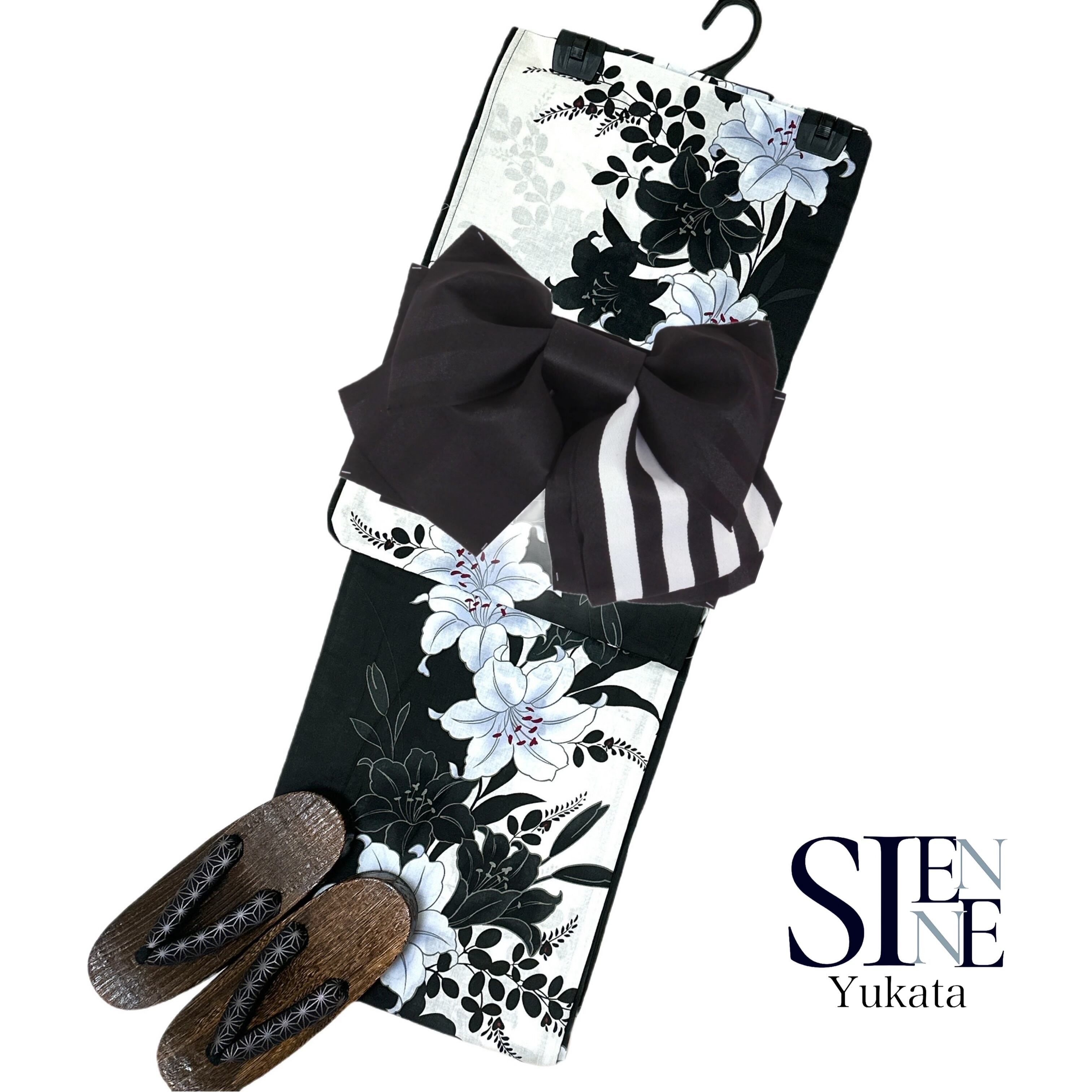 浴衣ジェンヌ 浴衣3点セット 二部式 セパレート浴衣 結び帯 作り帯