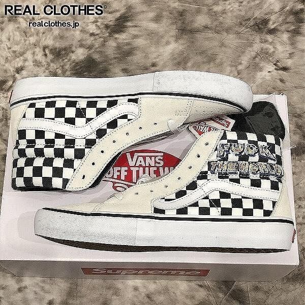 Supreme × VANS FTW Sk8-Hi  US8.5  White