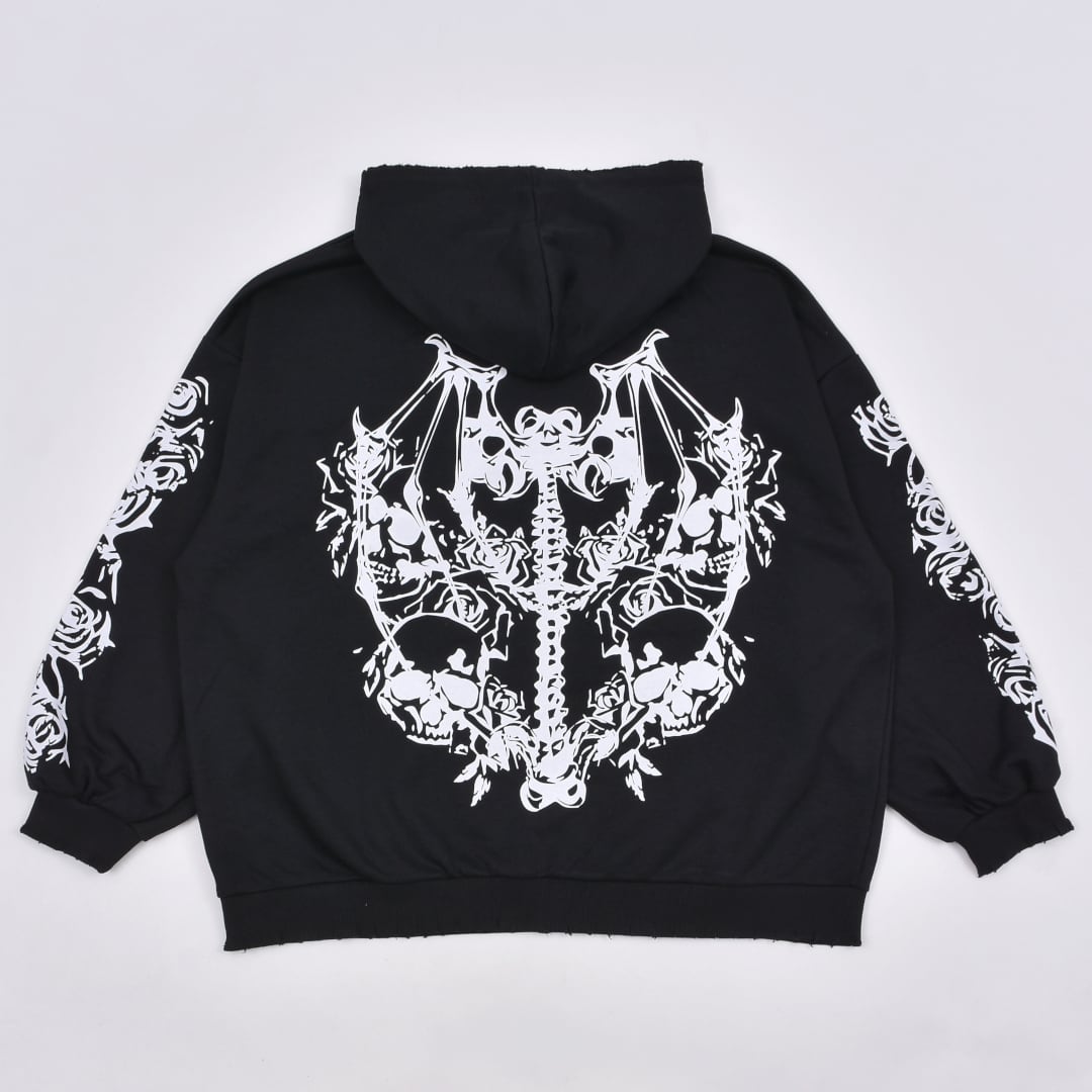 ROSE SKULL ZIPパーカーⅡ | VOLCAN&APHRODITE 公式通販