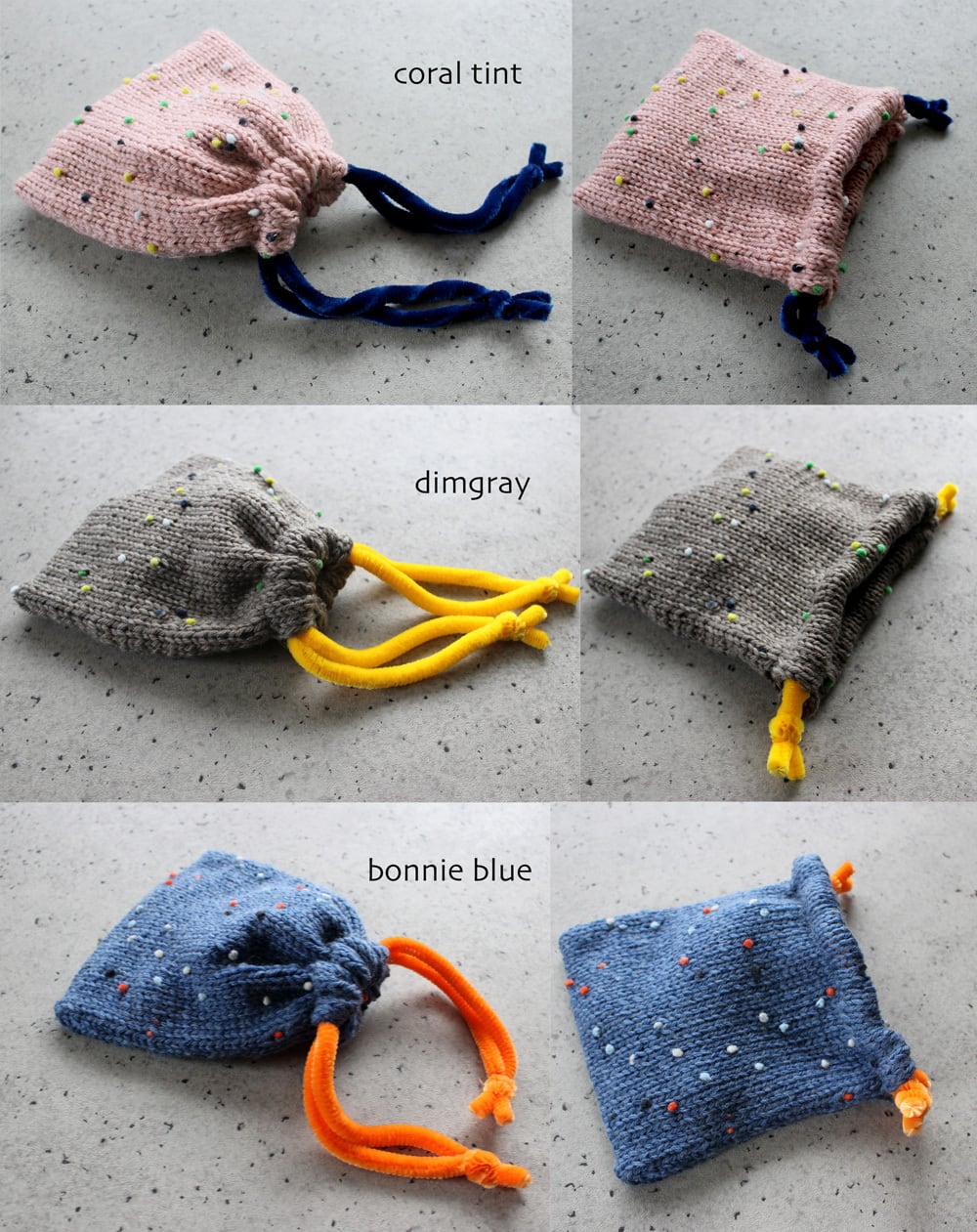 ハンドメイド♡巾着 編み物キット【フリル巾着】01 キット MICOTO 通販 18142592｜Creema