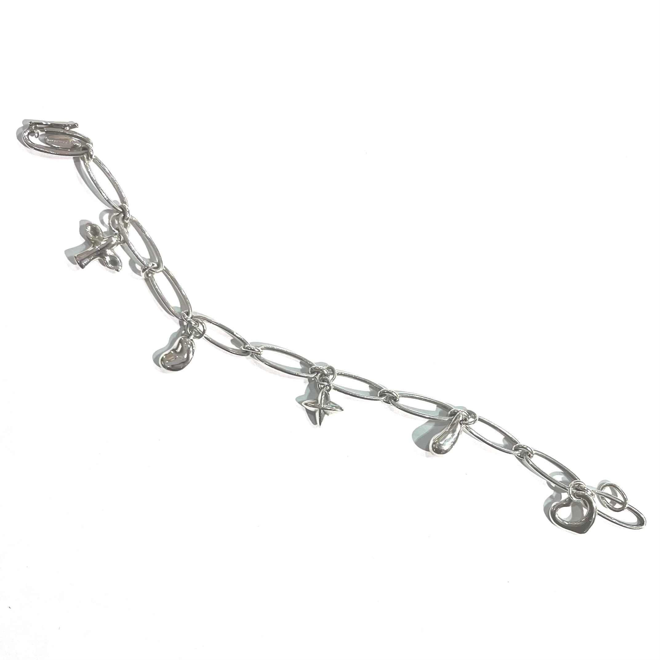 希少モデル【TIFFANY&CO. 】 2056 5チャームチェーンブレスレット