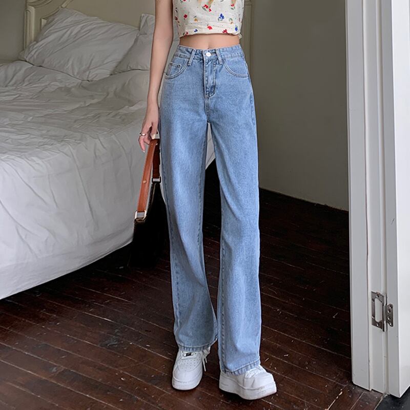 ウェストジーンズ スプリングオータム薄手ルーズパンツ 春物 秋物 試着室7084664513