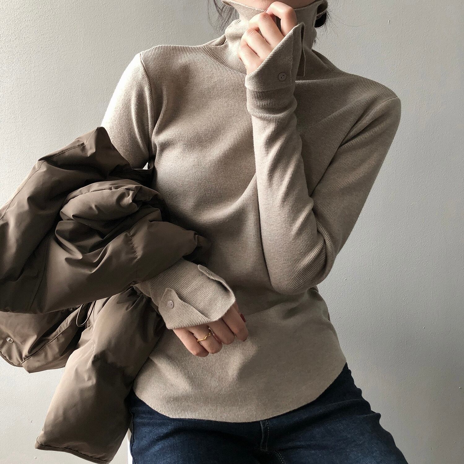 タートルネック ニット トップス ◆6col YH9905