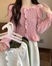 大きいサイズ レディース トップス　シャツ　ブラウス　春夏 秋 新品 長袖