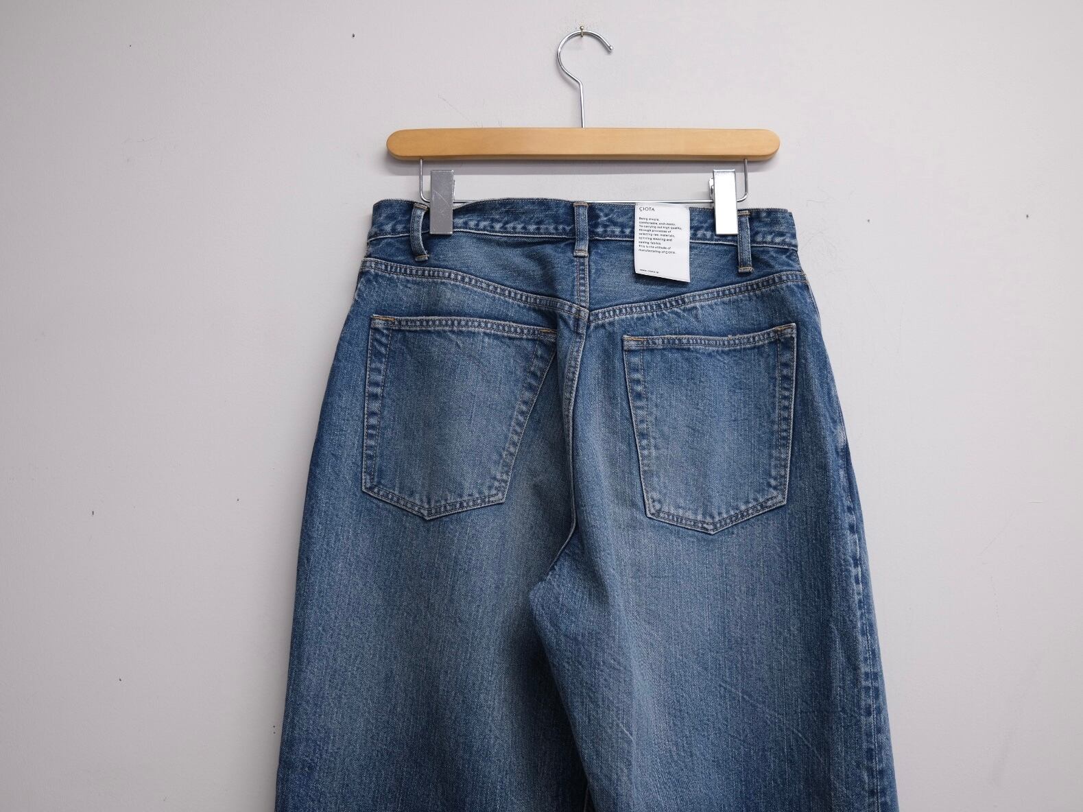 CIOTA New Baggy 5 Pocket Pants デニム CIOTA - New Baggy 5 Pocket Pants (Medium Dark Blue Damage) – IN MY