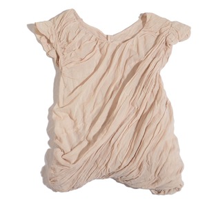 Zucca (JP)     cotton  gathered and draped  blouse