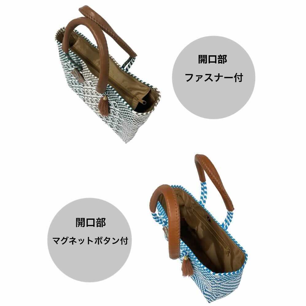 LadyPaola リネア ロンボ ホワイト＆ブラック | EL-MEXICOメルカドバッグ