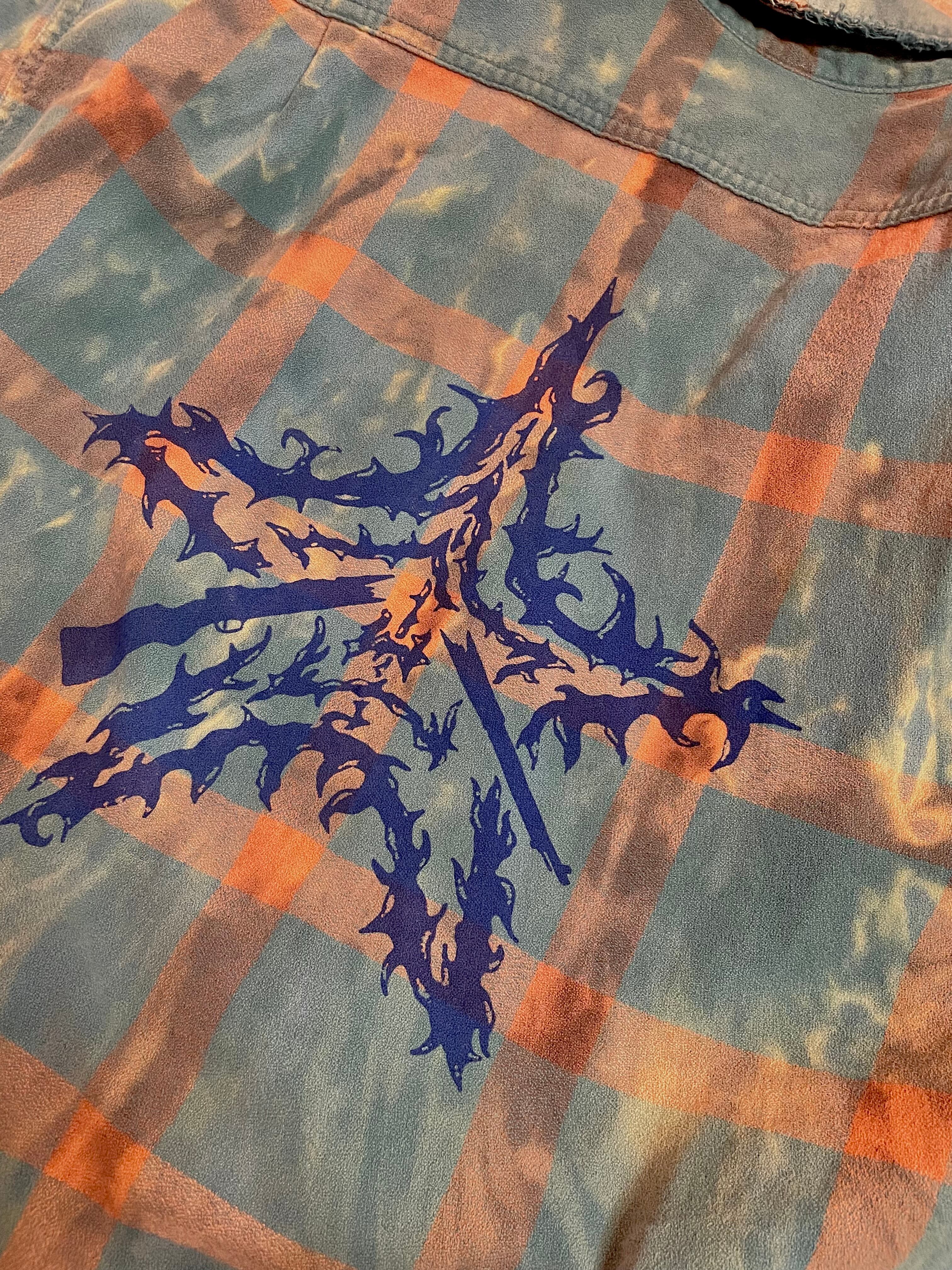 used custom bleach flannel shirt[Disarmed]