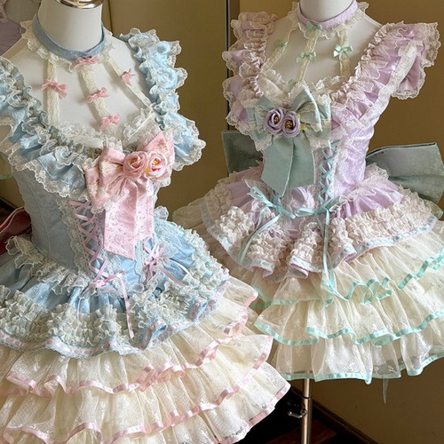 ゆめかわ♡全2カラー　ローズバレリーナドレス　wanpi218