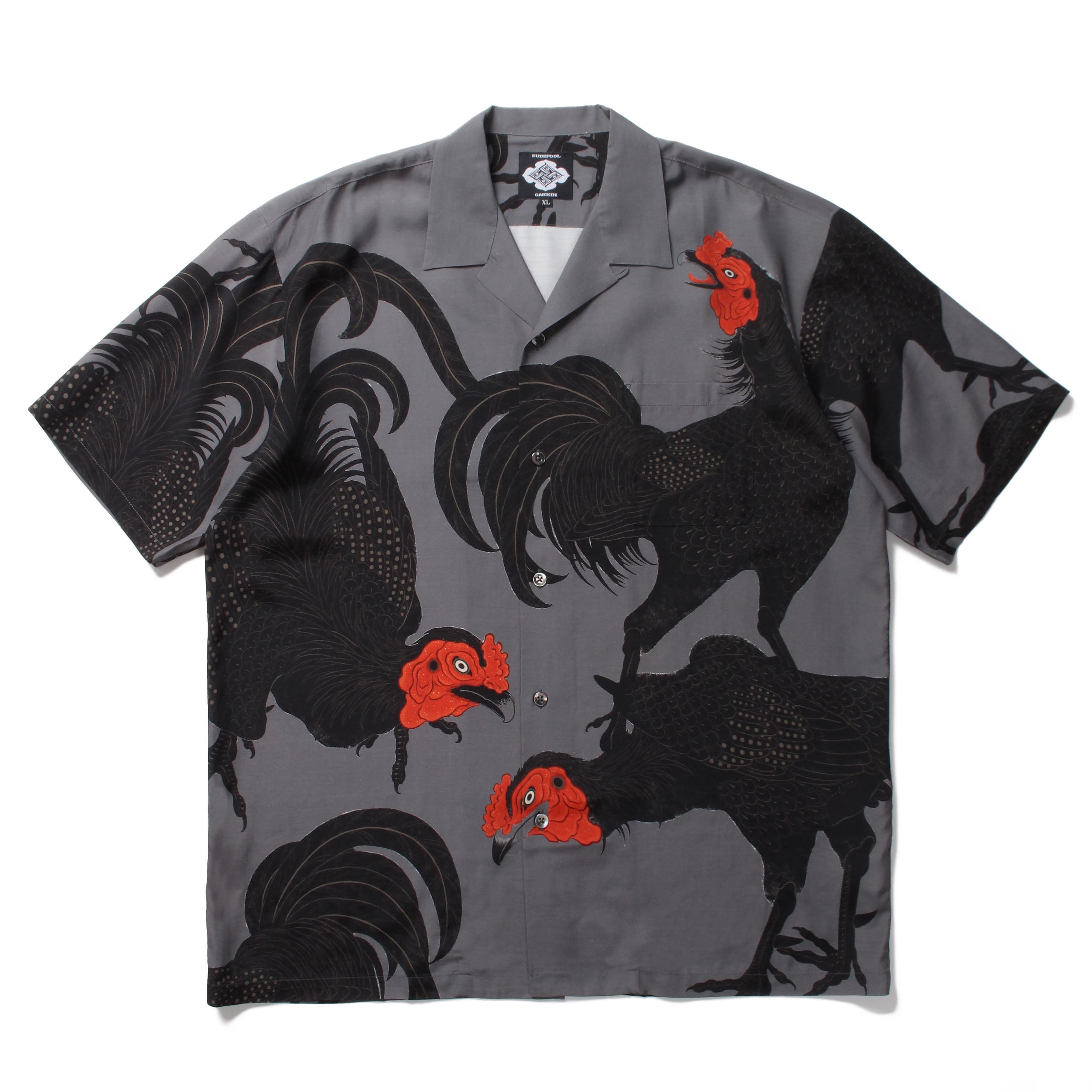 GAKKIN × BUDSPOOL / 軍鶏 S/S HAWAIIAN SHIRT | APHRODITEGANG HOLDINGS