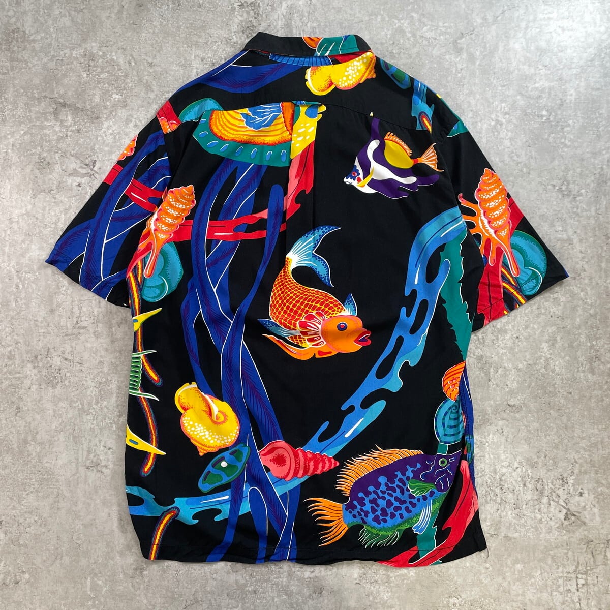 レア! 90s POLO Ralph Lauren フィッシング柄 ポロシャツ 90年代 Polo by Ralph Lauren ポロバイラルフローレン CALDWELL 熱帯魚
