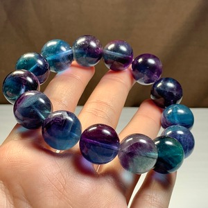 4.希少な大玉！グラデーション☆ブルーフローライト ブレスレット