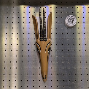 【ケニア産】ガゼルモチーフ 木製アニマルマスク（壁掛け）