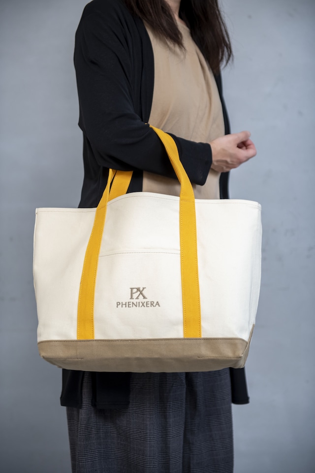ORIGINAL TOTE BAG - L ivory x orange