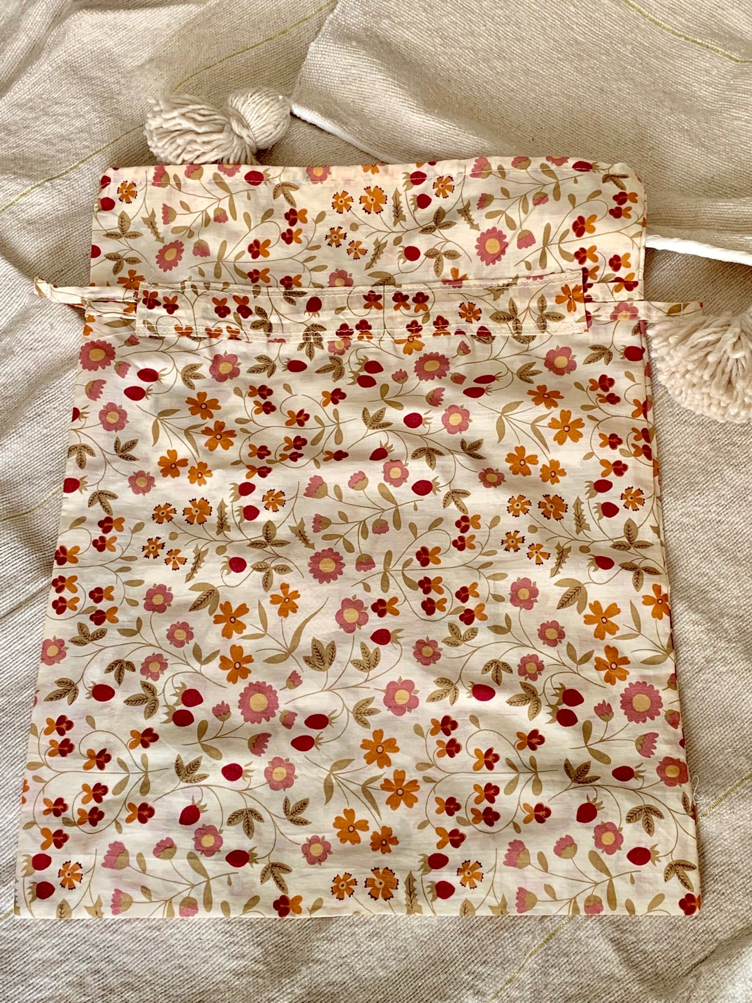 モロッコバブーシュ刺繍巾着袋