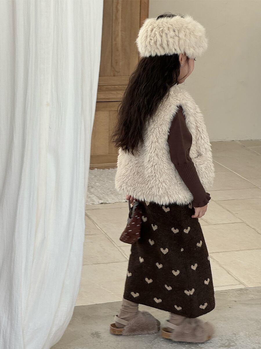 ハートニットロングスカート