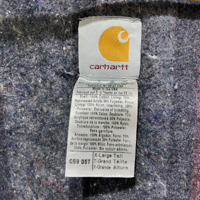 『送料無料』90s Carhartt カーハート デニムカバーオール USA製 裏地付きXL