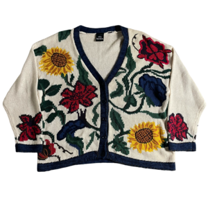 SPECIAL FLOWER PATTERN CARDIGAN