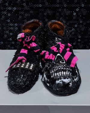 【ÆIEM】MOTHER FUCKER COMPLEX “Necro Twin” Asymmetry Sculpture Shoes