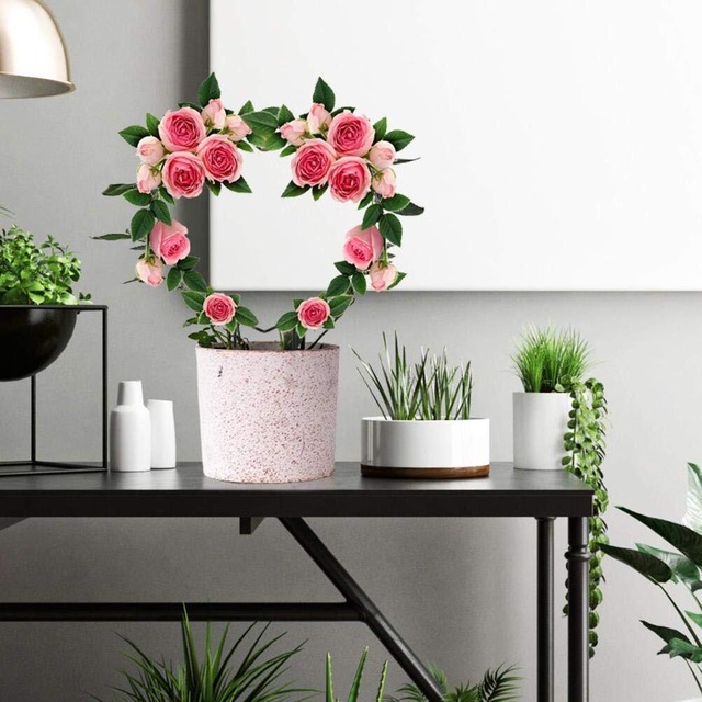 植物支柱 ハート型支柱*2 観葉支柱 32cm*23cm Vanow 園芸支柱 つる植物 植物サポート DIY 植物成長方向誘引 観葉用 園芸用 装飾用 頑丈 耐久 防錆 使いやすい 造花 リボン ベル ストリングライト 花輪などサポート