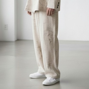 revo. ダメージジャガードタックパンツ（アイボリー）