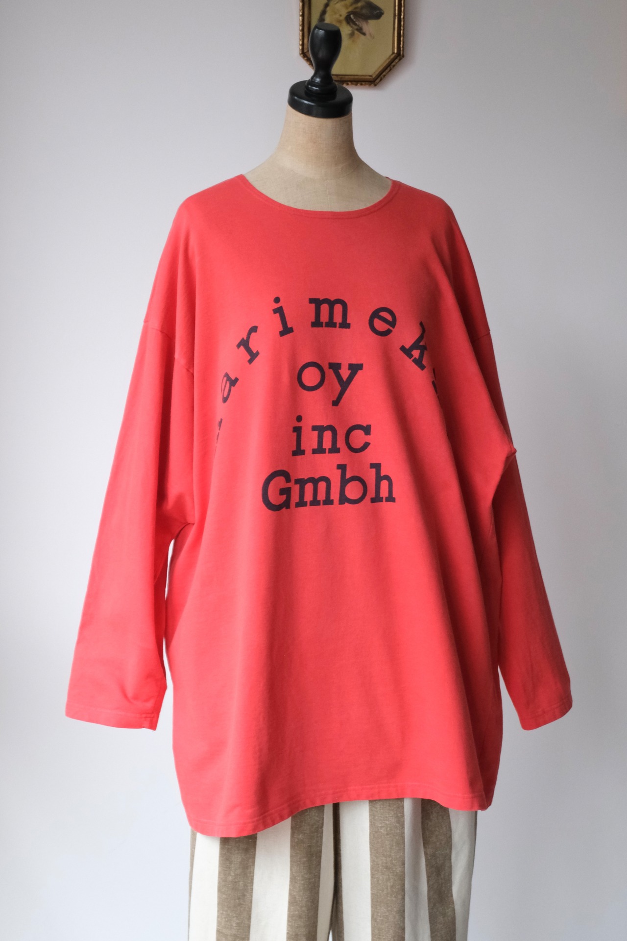 Marimekko red arch logo heavy cotton top